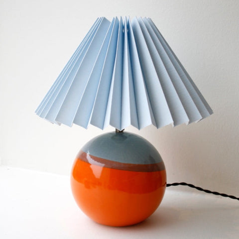 Bordlampe / Orange & Gråblå