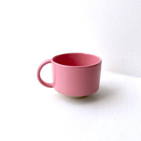 Cup with handle, Pink