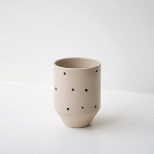 Tall Thin Cup, Black Dot